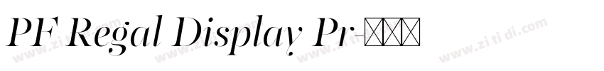 PF Regal Display Pr字体转换
